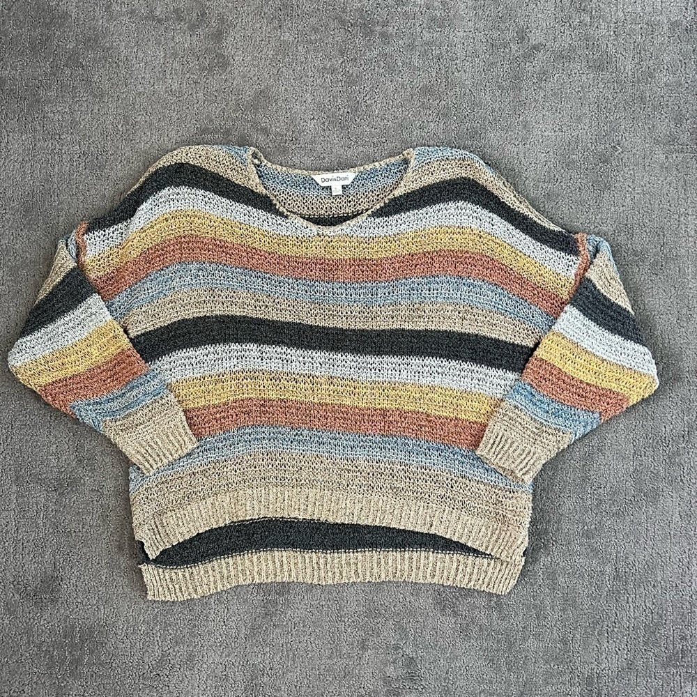 Davi & Dani Slouchy Colorful Sweater